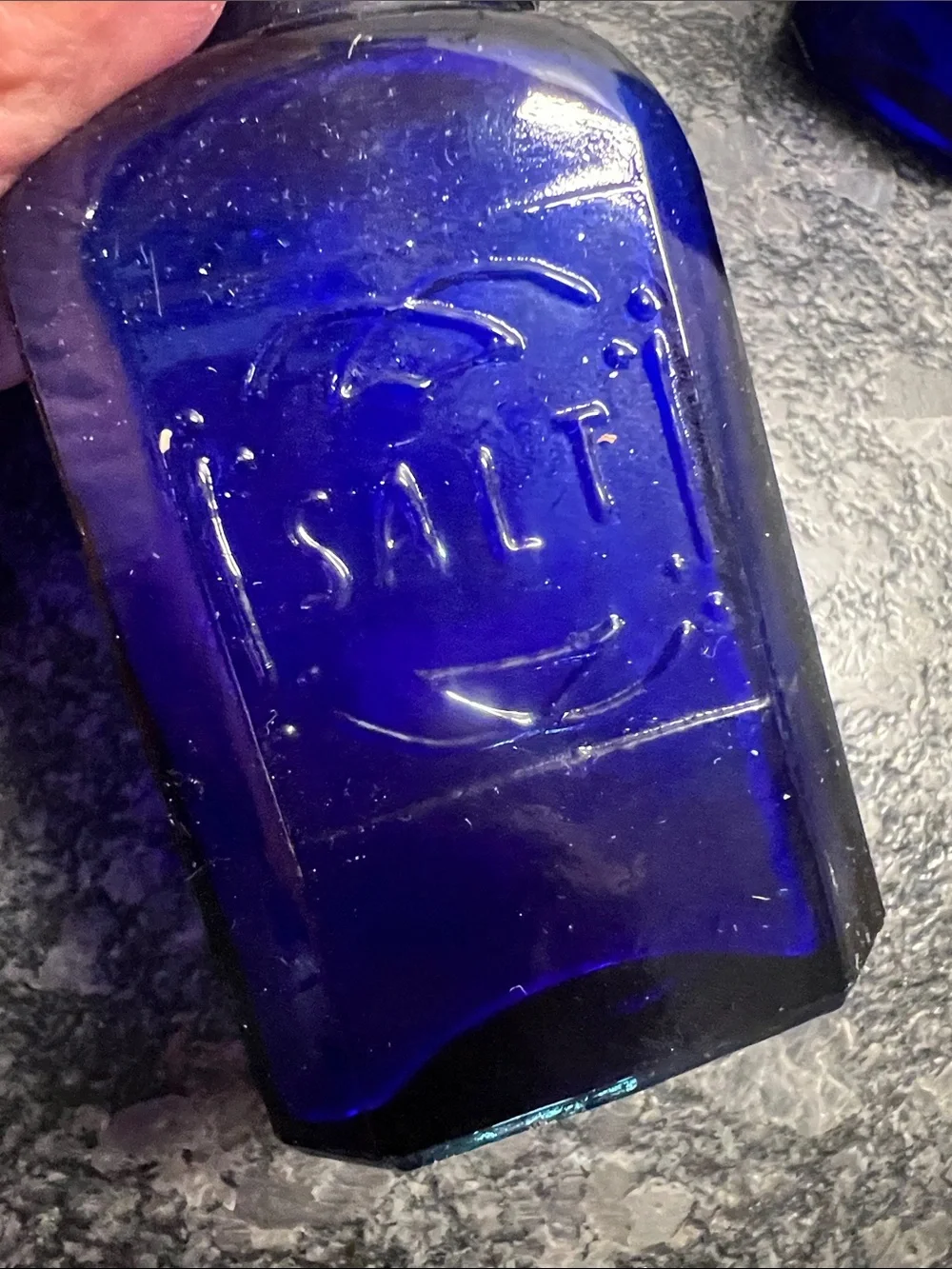 Cobalt Blue Glass Salt and Pepper Shaker Set
